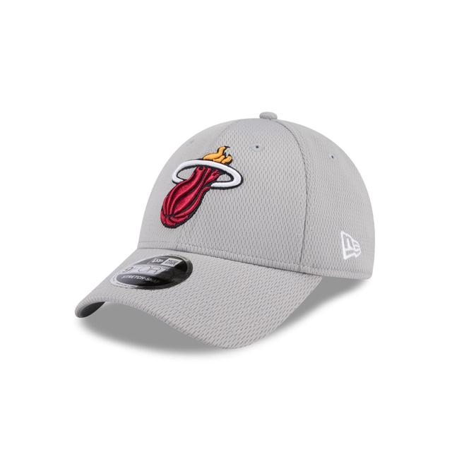 Miami Heat Gray 9FORTY Stretch-Snap Hat Male Product Image