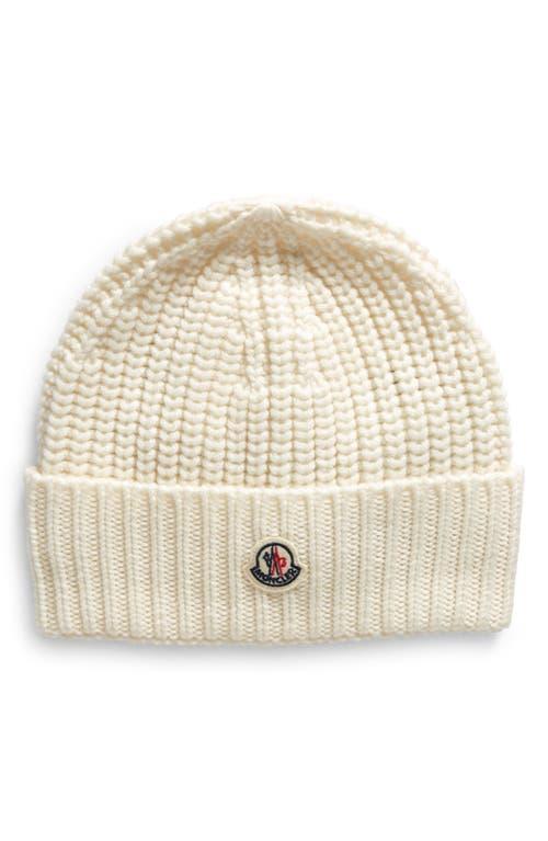 Moncler Logo Patch Virgin Wool Beanie Product Image