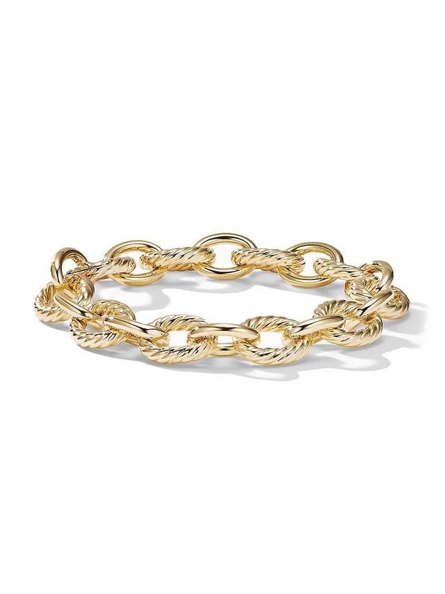 Womens Oval Link Chain Bracelet in 18K Yellow Gold Product Image