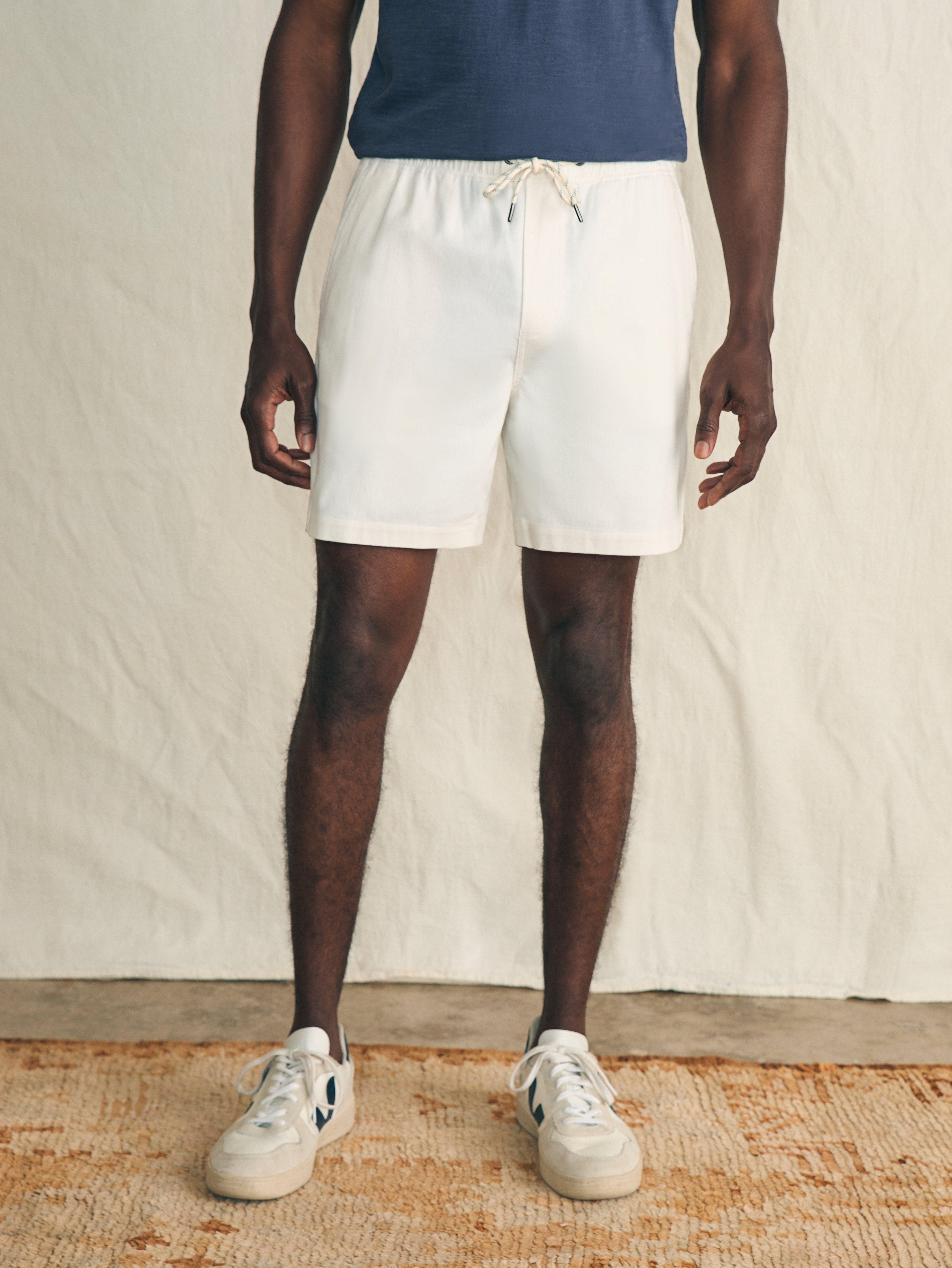 Essential Drawstring Short (6.5" Inseam) - Solar White Male Product Image