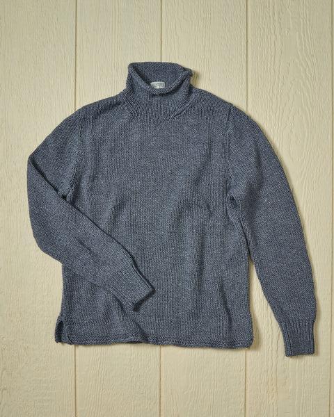 Women's Fisherman's Sweater in Denim Mix Product Image