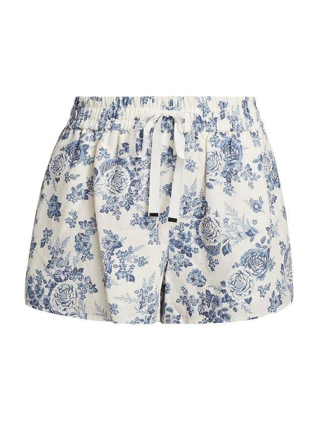 Womens Jillian Linen Floral Shorts Product Image