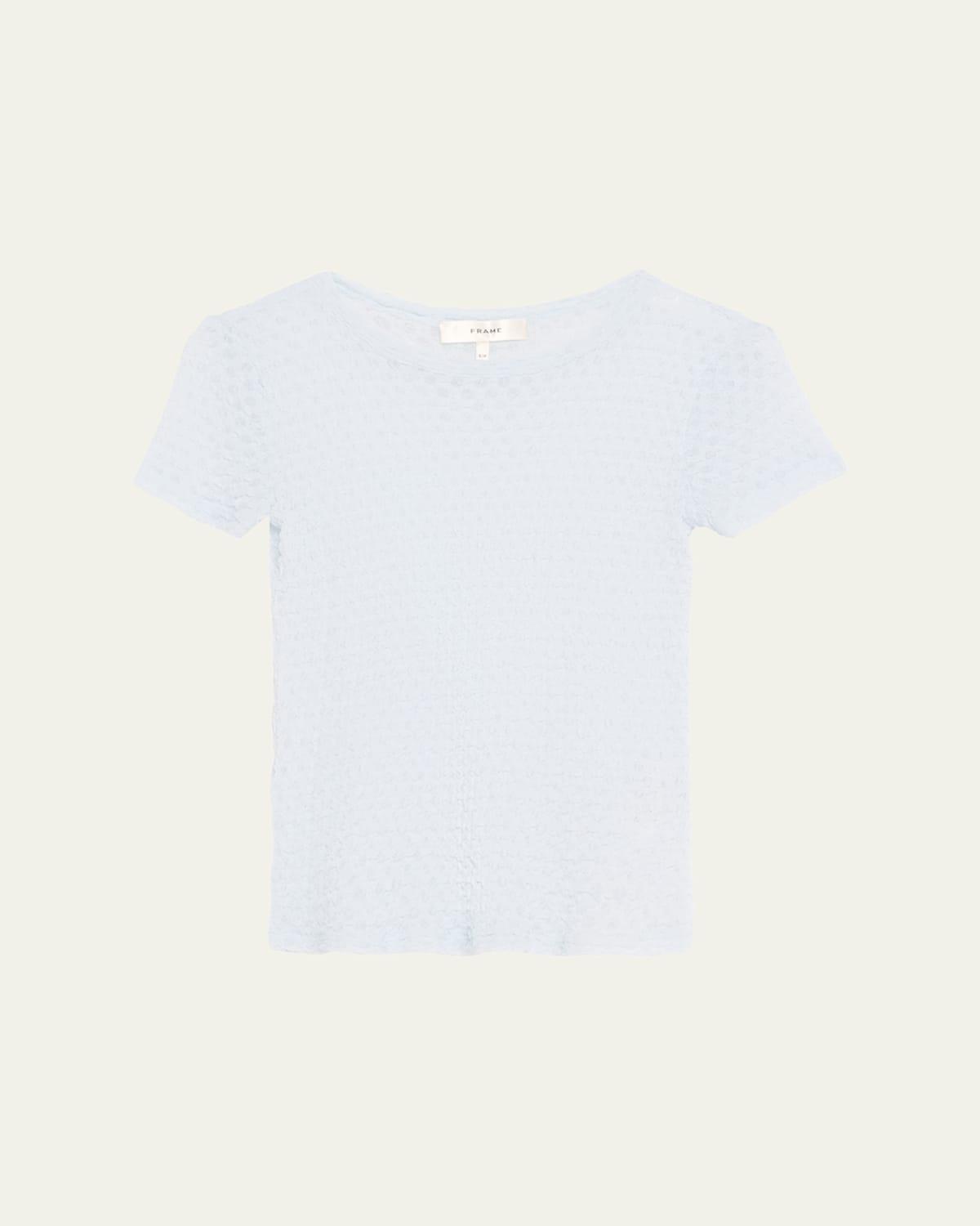 Womens Textured Mesh Baby T-Shirt Product Image