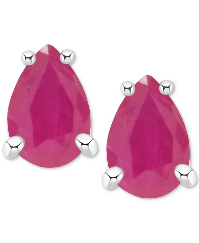 Sapphire Stud Earrings (1 ct. t.w.) in 14k White Gold (Also in Ruby & Emerald) Product Image