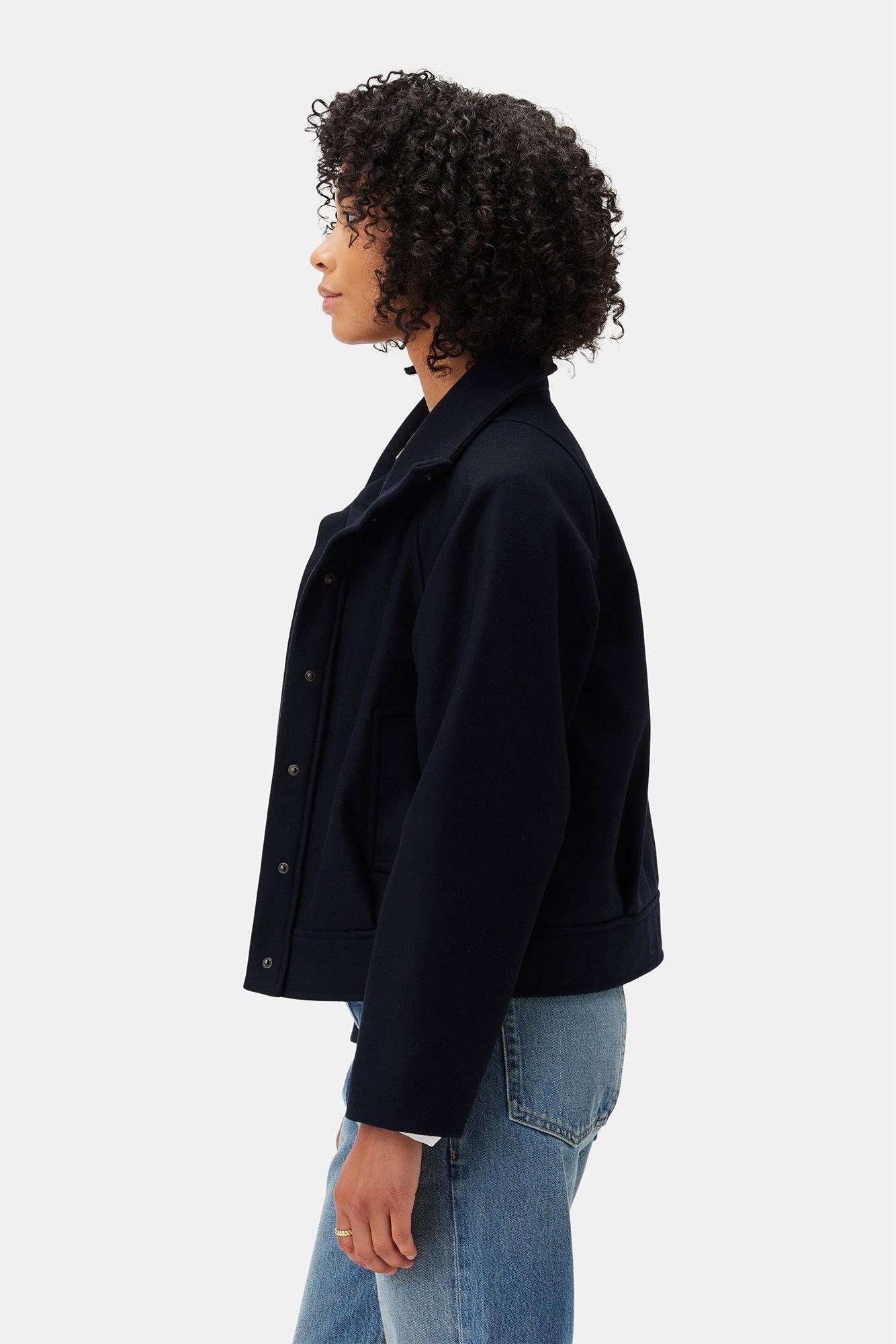 Joelle Wool Twill Jacket - Dark Navy Product Image