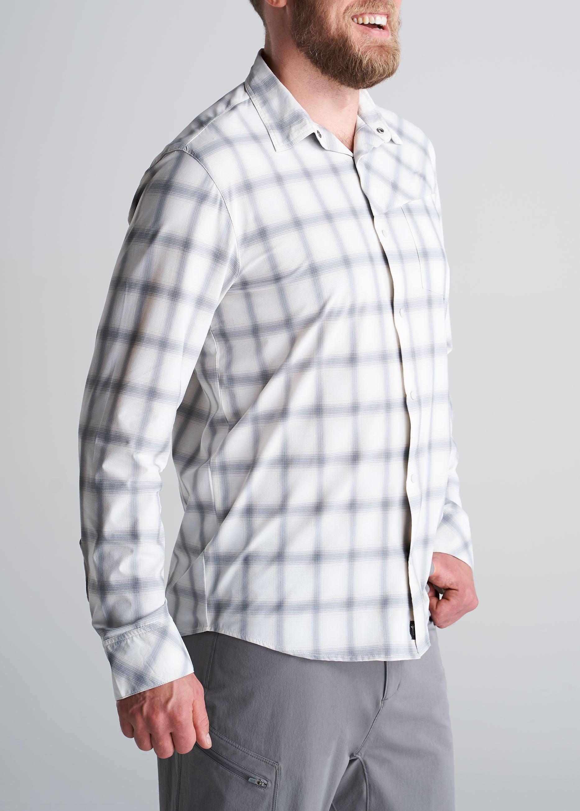 Tall Men's Ultra Lightweight Snap-Front Shirt in Birch Smoke Male Product Image