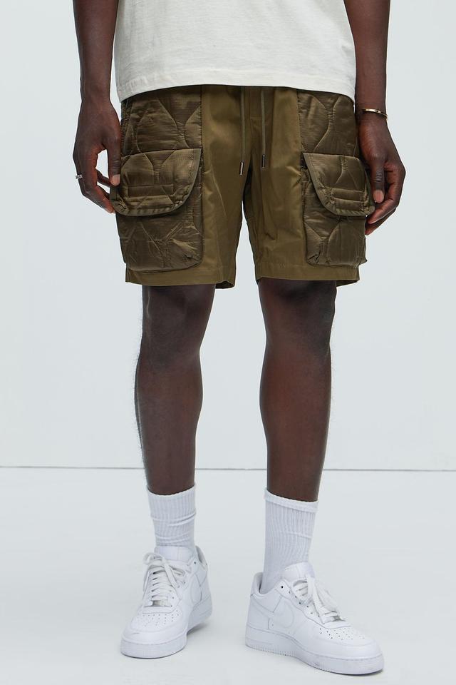 Marlo Quilted Shorts - Olive Product Image