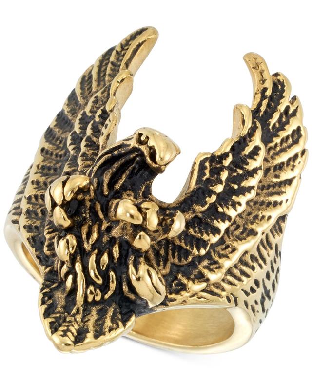 Legacy for Men by Simone I. Smith Yellow & Black Ion-Plated Eagle Ring in Stainless Steel Product Image