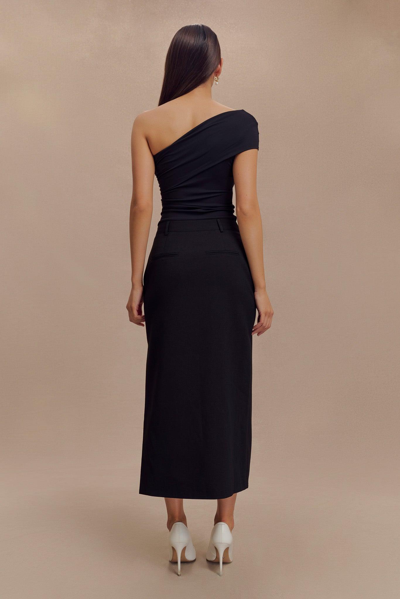 Ambrose Midi Skirt - Black Product Image