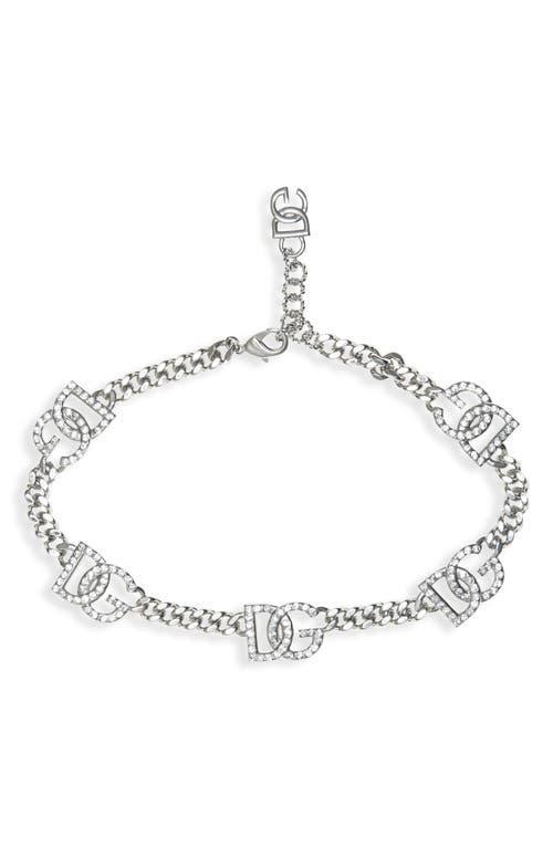 Dolce & Gabbana DG Logo Crystal Station Collar Necklace Product Image