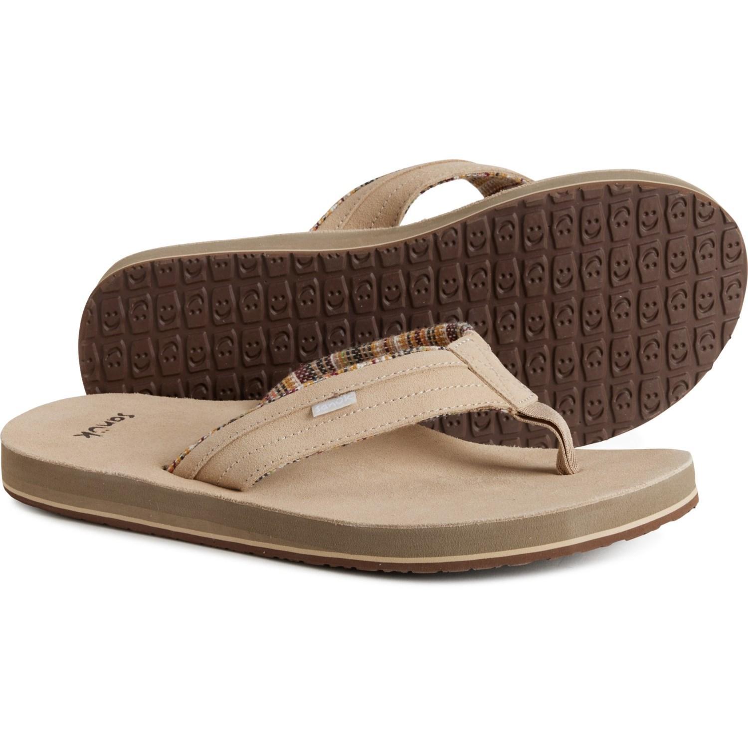 Sanuk Ziggy ST Flip-Flops - Suede (For Men) Product Image