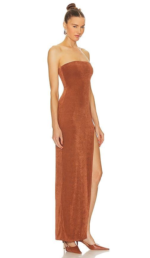 Camila Coelho Gracia Maxi Dress in Cognac. Product Image