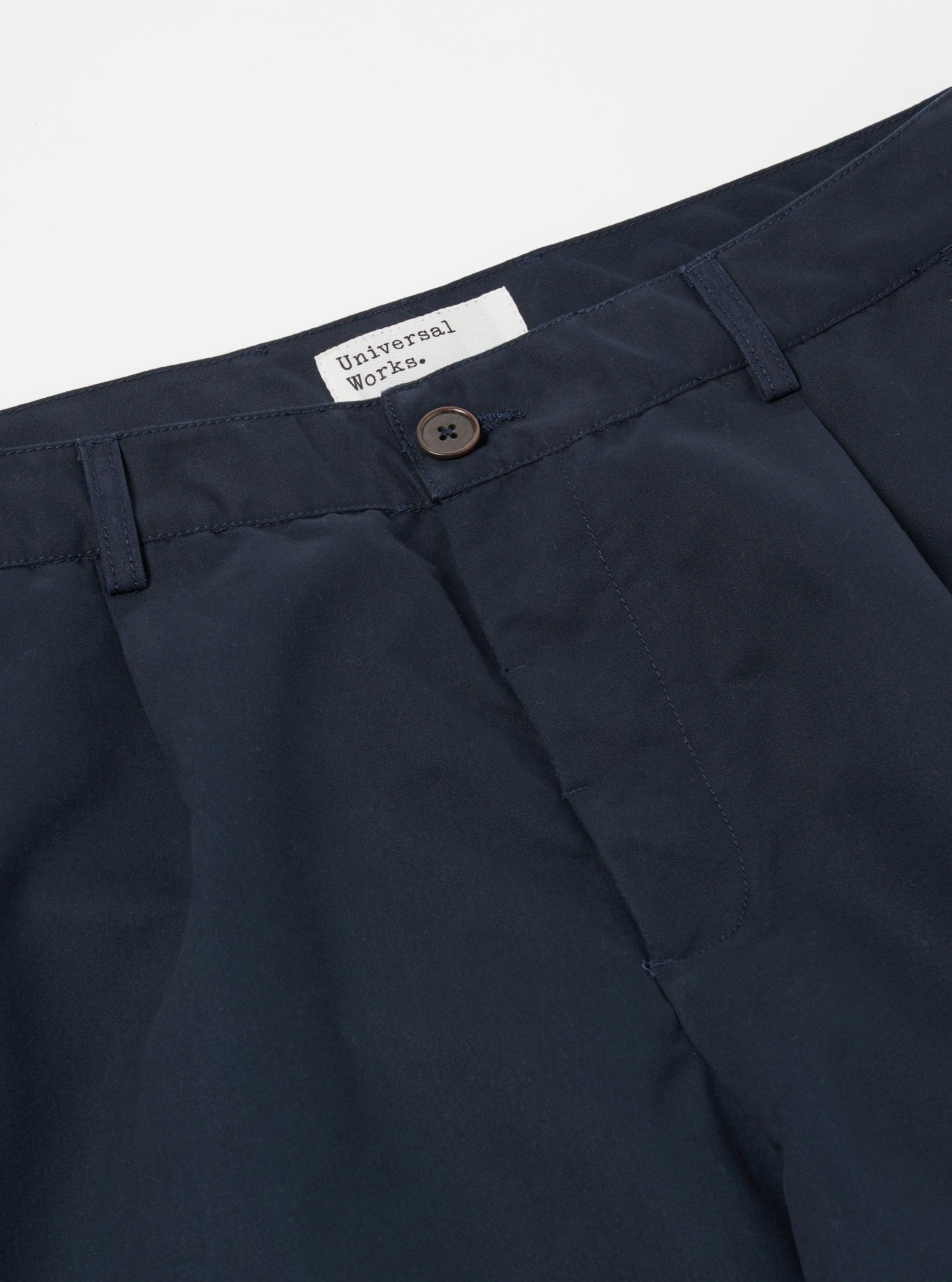 Universal Works Duke Pant in Navy Brushed Polytech Product Image