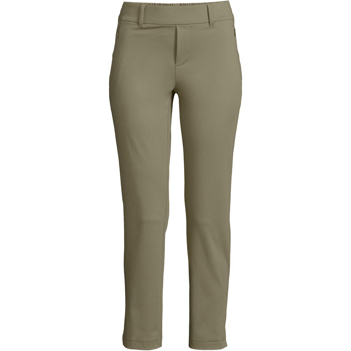 Womens Lands End Flex Mid Rise Pull On Crop Pants Product Image