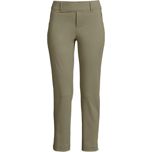 Womens Lands End Flex Mid Rise Pull On Crop Pants Product Image