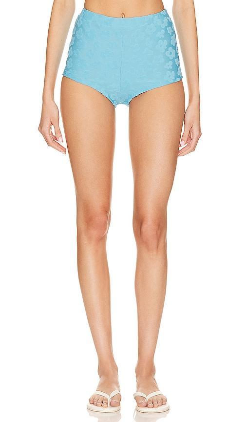 Lovers and Friends x Ella Rose Vacation Blues High Waist Short in Aqua Blue Product Image