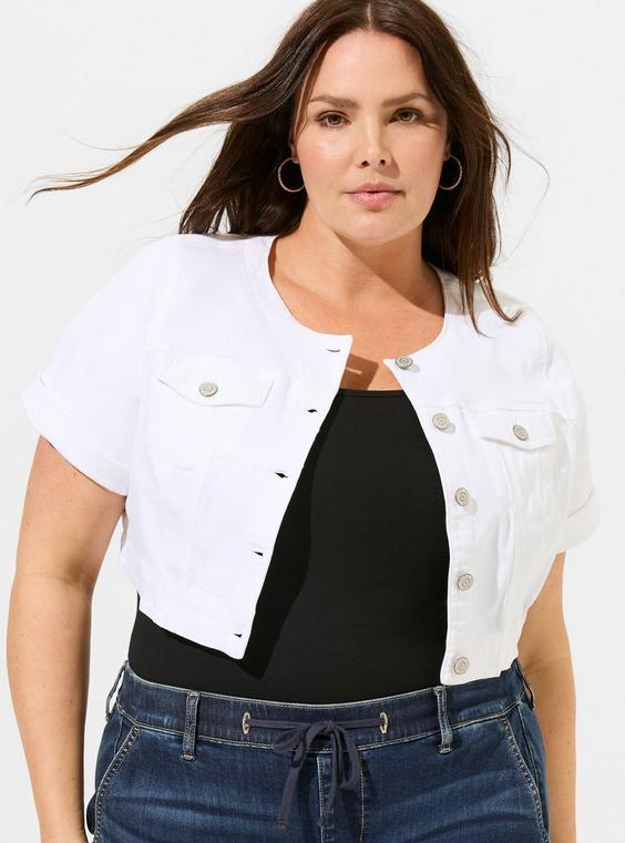 Denim Crop Bolero Product Image