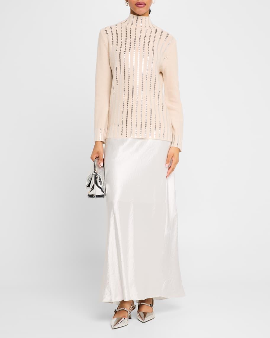 Cashmere Embellished Mock-Neck Sweater Product Image