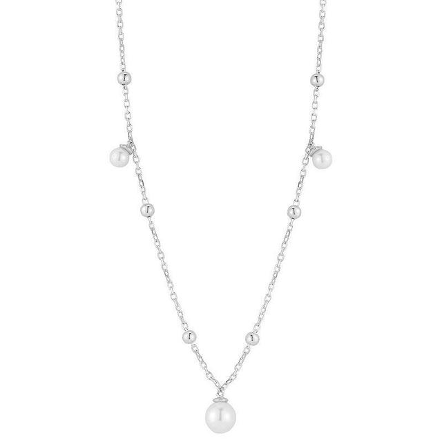 Sunkissed Sterling Freshwater Cultured Pearl Necklace, Womens Silver Tone Product Image