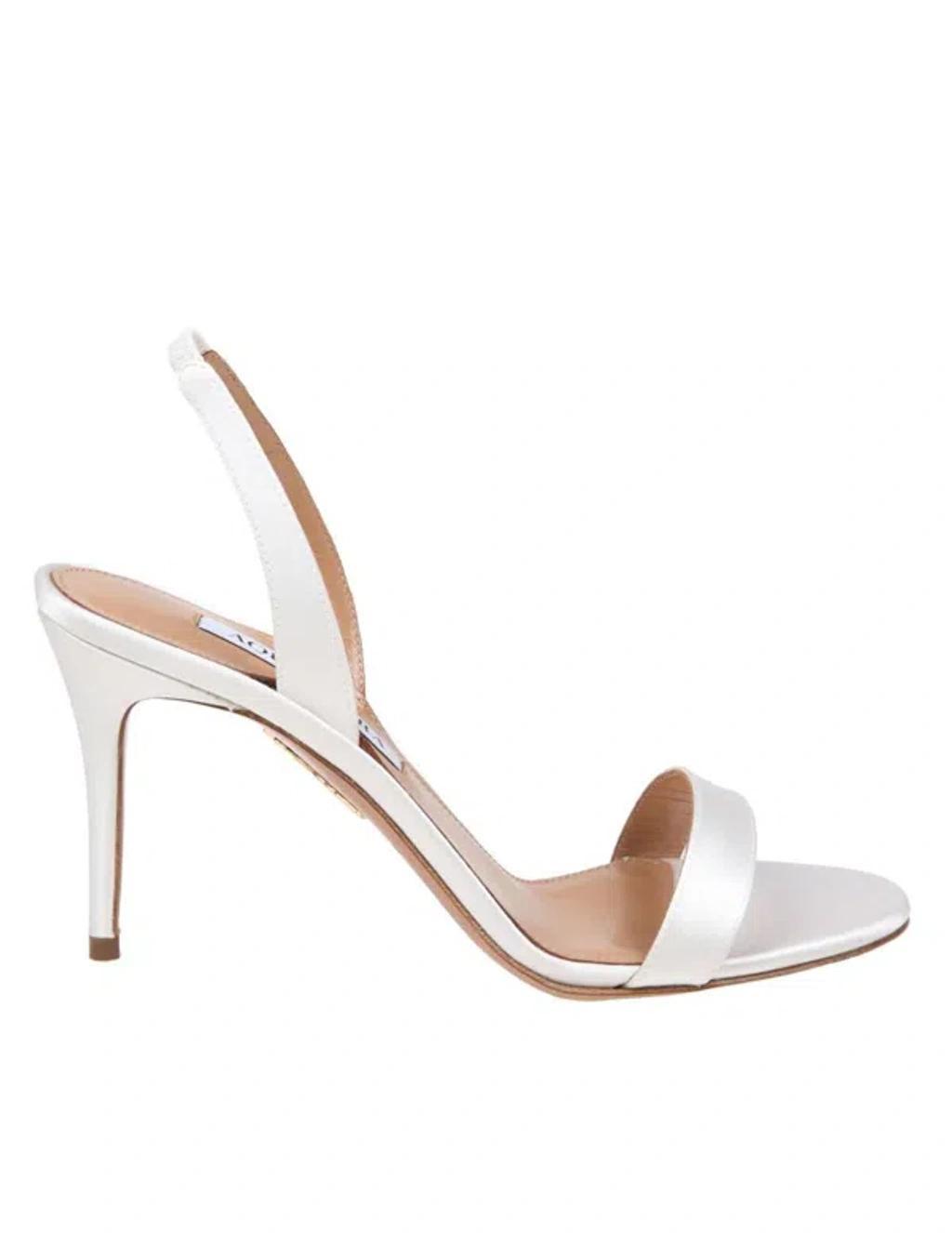 Sandal In Satin Fabric In White product image