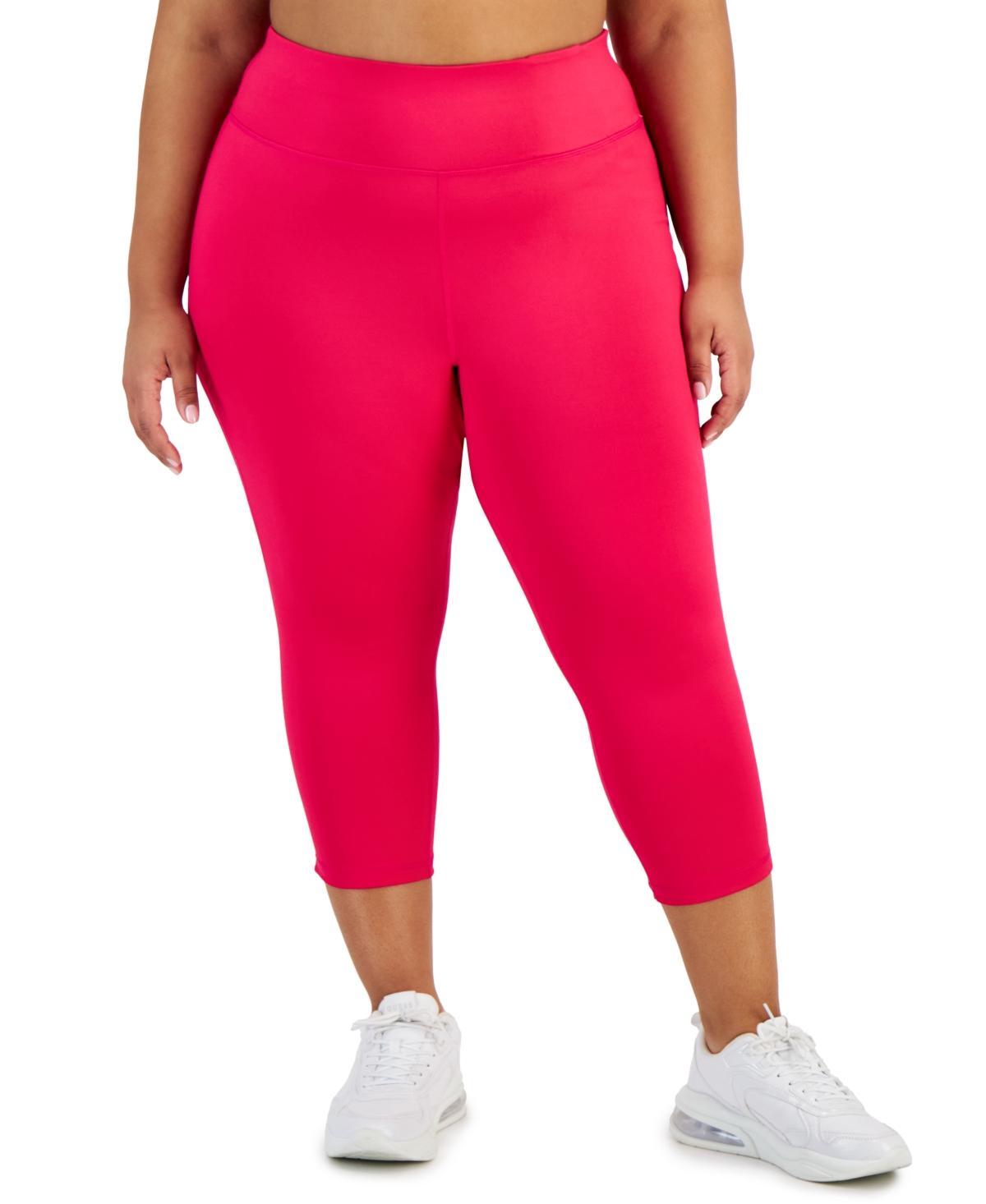 Id Ideology Plus Size Womens Solid 7/8 Cropped Leggings, Created for Macys Product Image