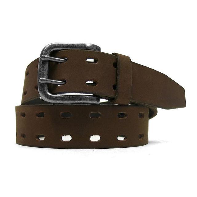 Mens Smiths Workwear 38mm Double Prong Perforated Leather Belt Product Image