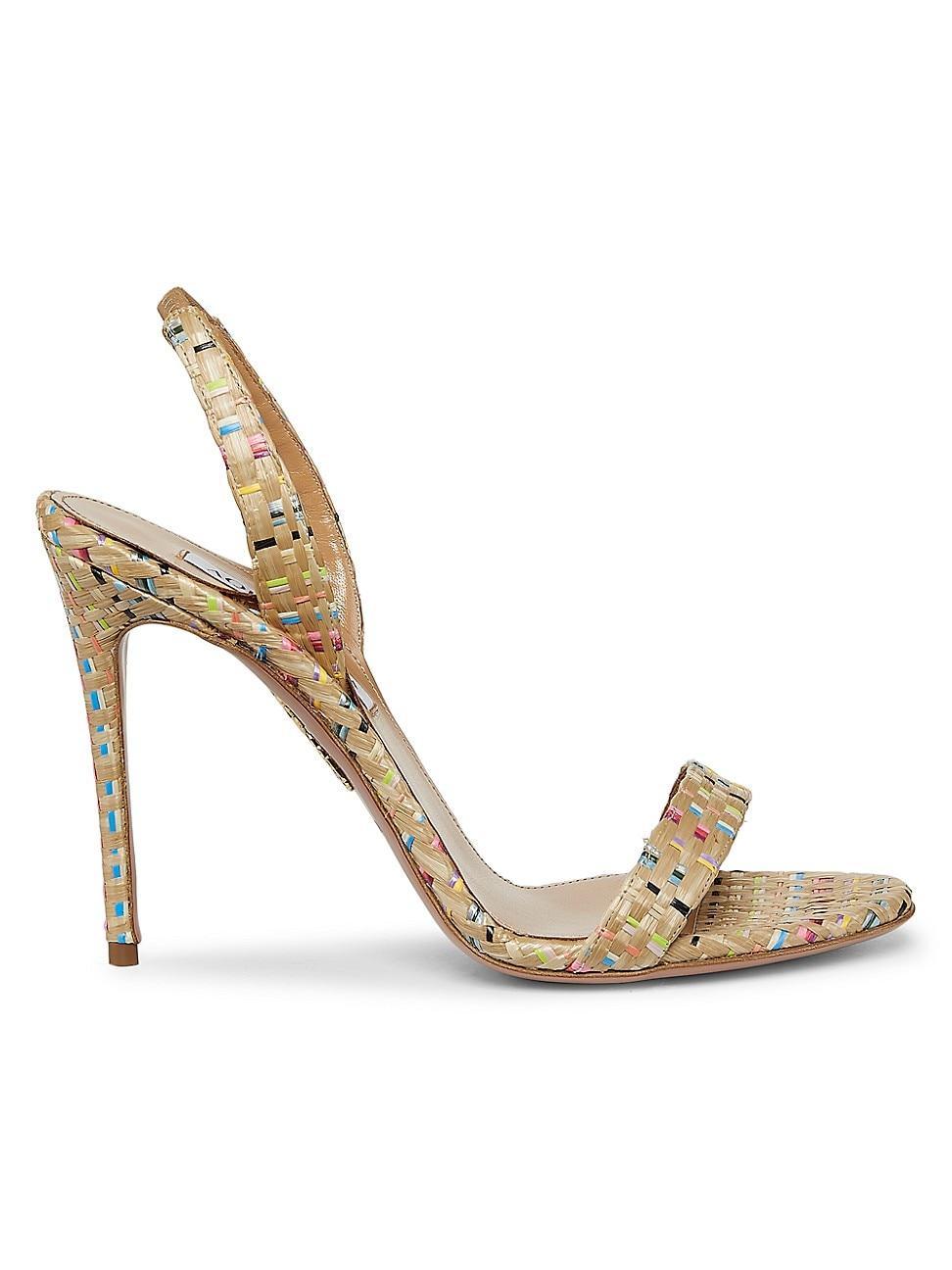 Womens So Nude 105MM Raffia Slingback Sandals Product Image