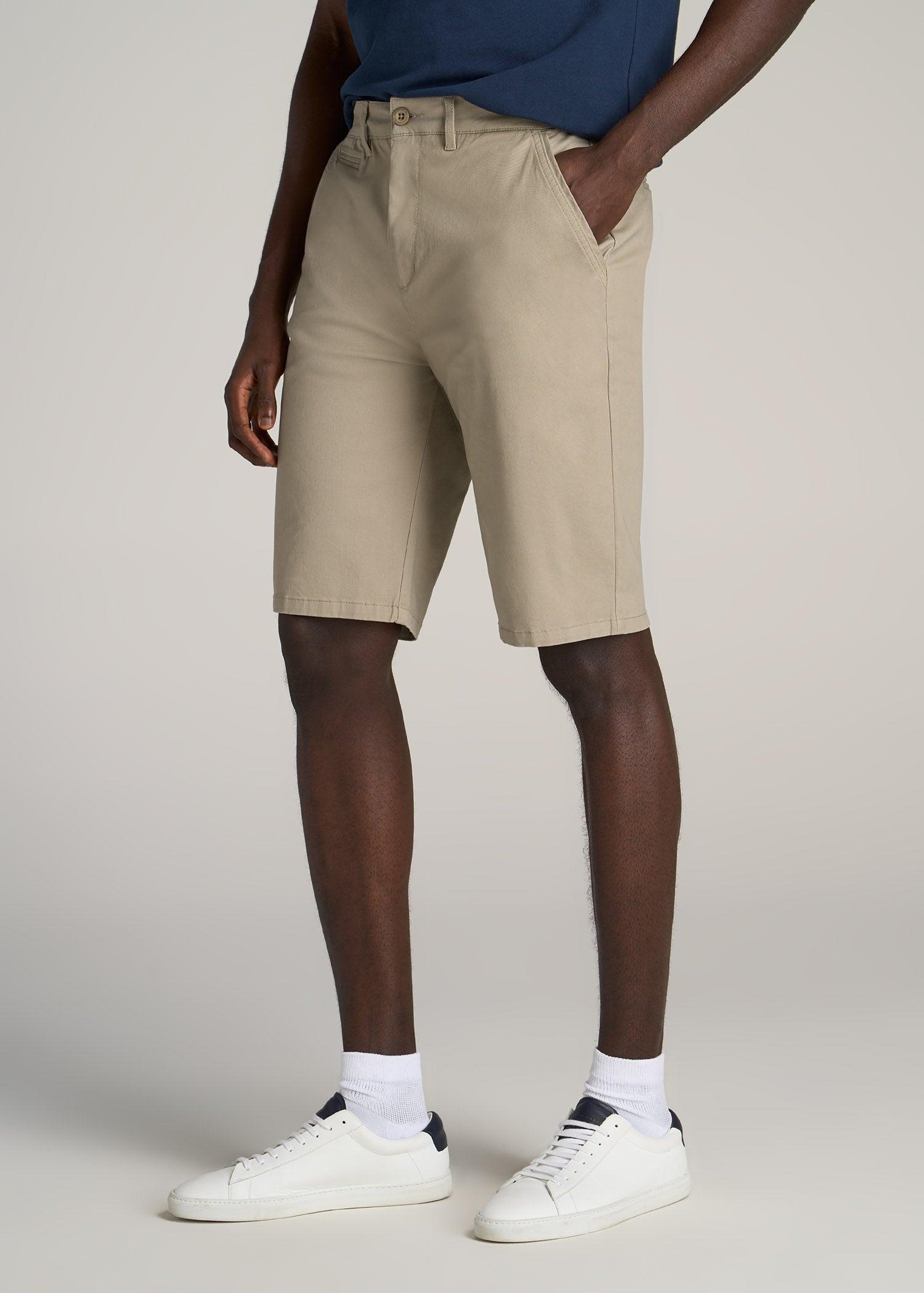 Chino Shorts for Tall Men in Desert Khaki Male Product Image