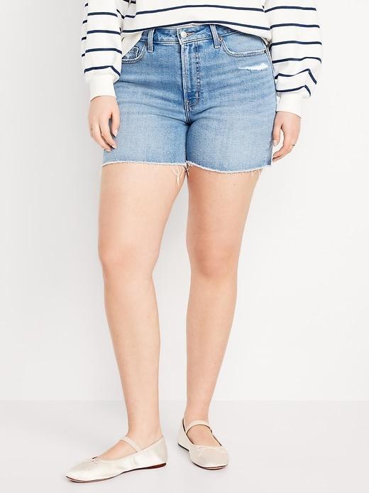 High-Waisted OG Jean Cut-Off Shorts -- 5-inch inseam Product Image