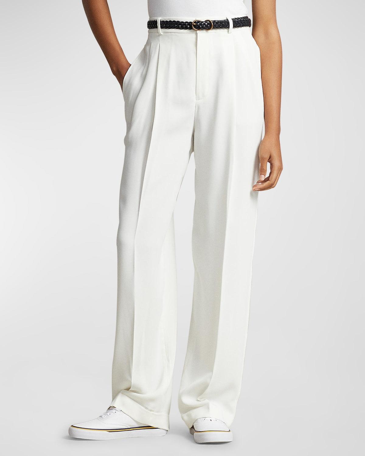 Straight-Leg Pleated Pants Product Image