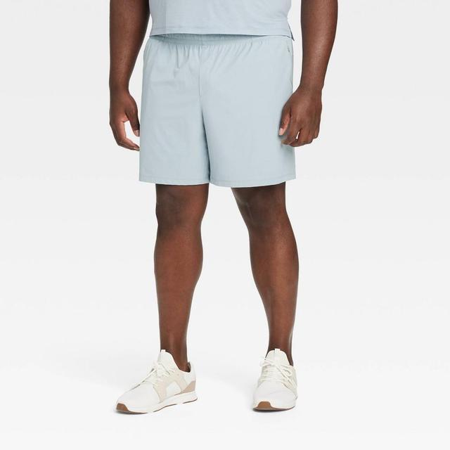 Mens Big Stretch Woven Shorts 7 - All In Motion Light Blue 2XL Product Image