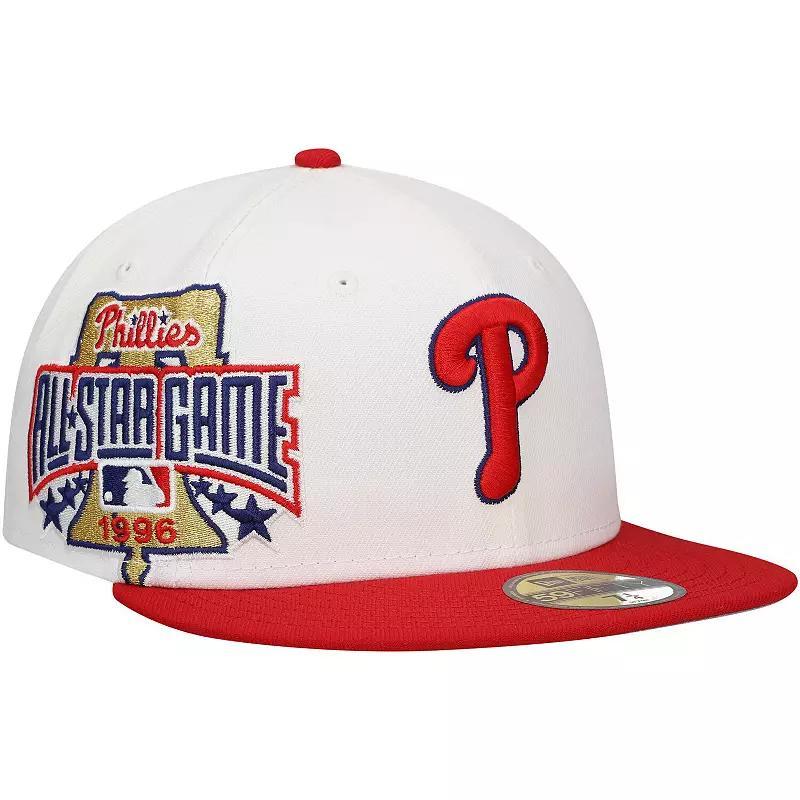 Mens New Era /Red Philadelphia Phillies Major Sidepatch 59FIFTY Fitted Hat Product Image