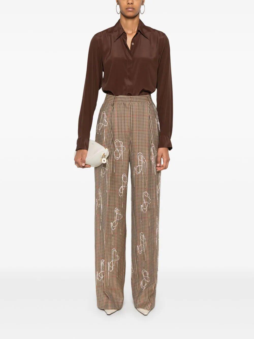 Chowy Silk Shirt In Brown Product Image