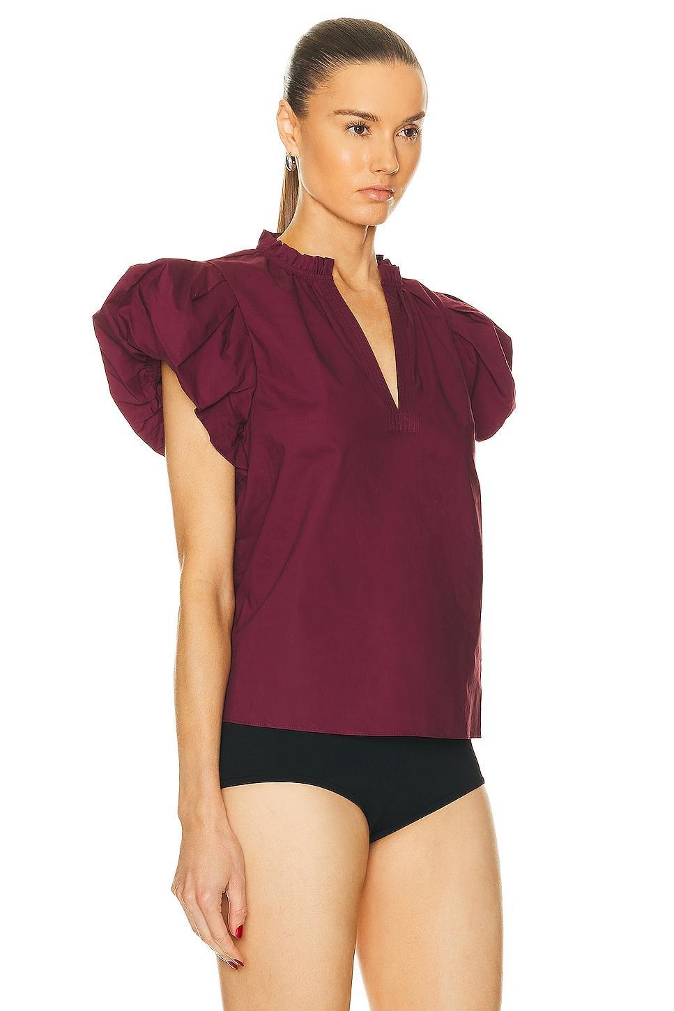 Ulla Johnson Klara Top Wine. (also in ). Product Image