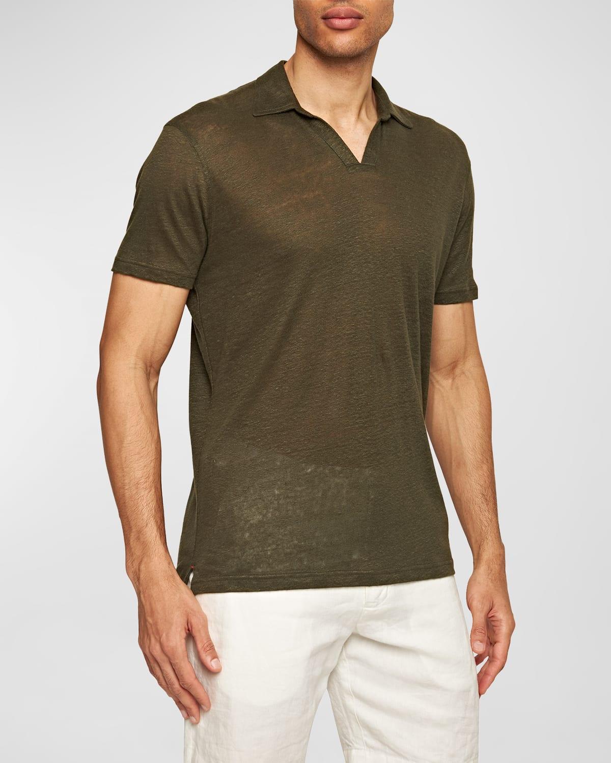 Mens Felix Linen Polo Shirt Product Image