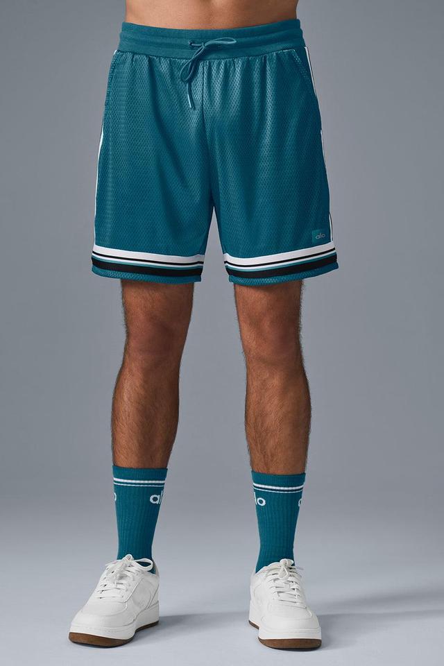 7" Key Mesh Basketball Short - Oceanic Teal Male Product Image