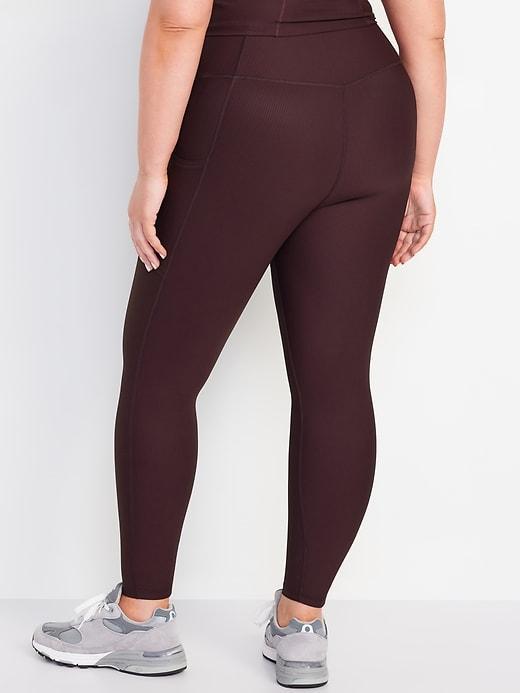 High-Waisted PowerSoft Ribbed Leggings Product Image