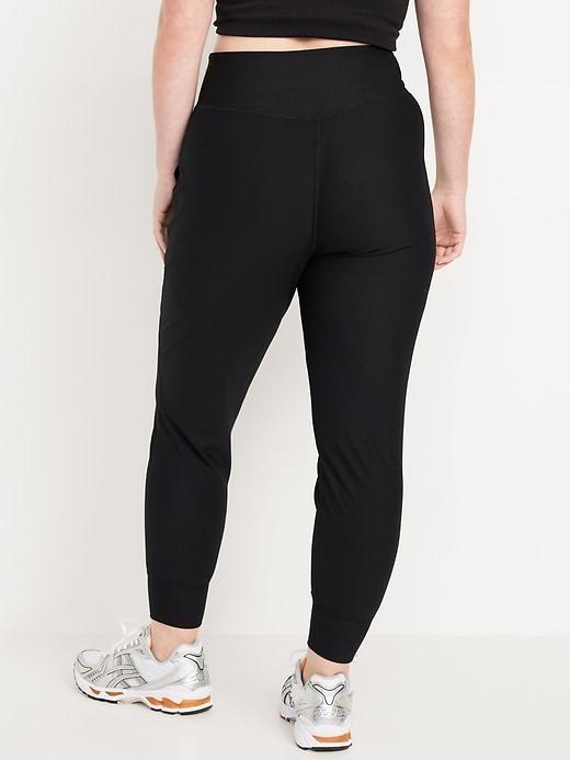 High-Waisted PowerSoft Ribbed 7/8 Joggers Product Image