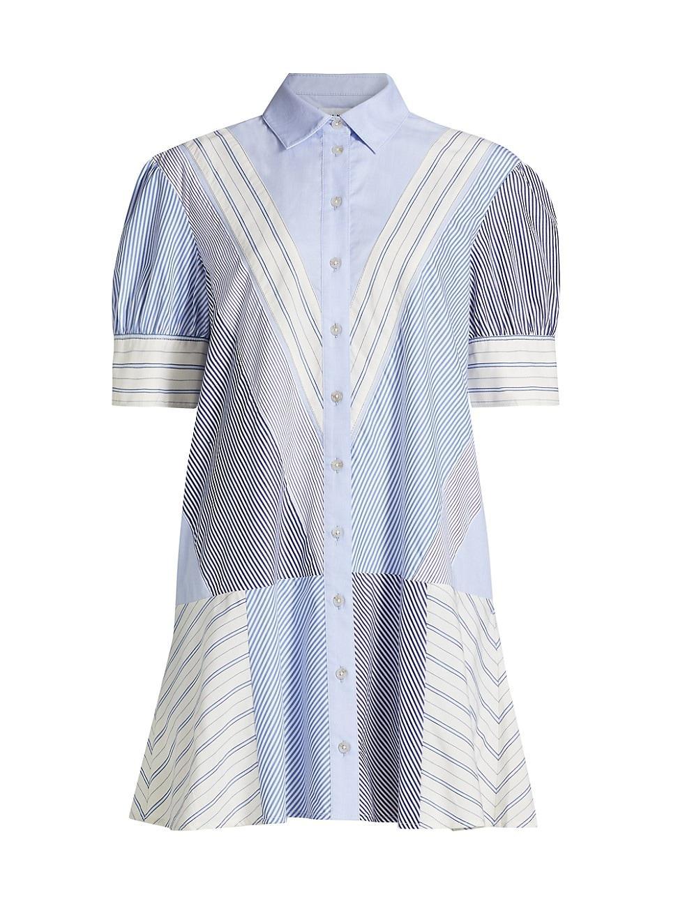 Womens Ladessa Striped Mini-Shirtdress Product Image