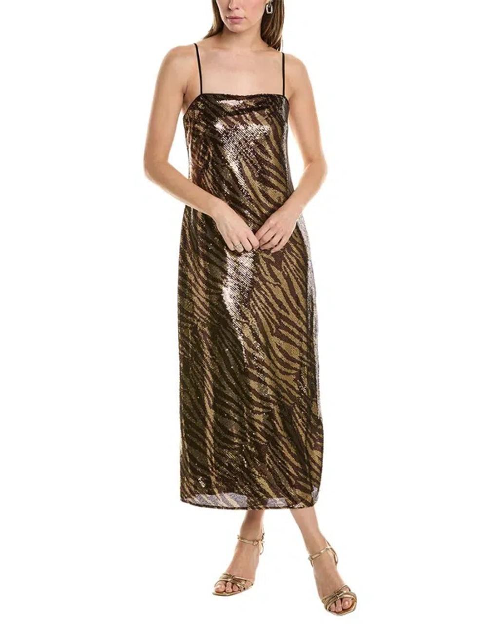 Bonnie Tiger Midi Dress In Metallic Product Image