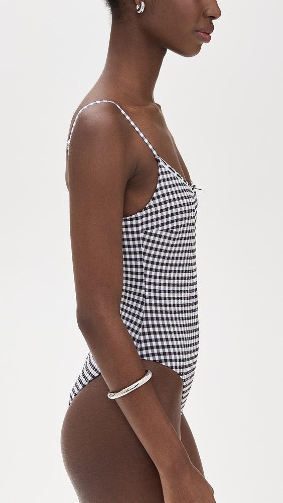 Frankies Bikinis Juliet Seersucker Gingham One Piece | Shopbop Product Image