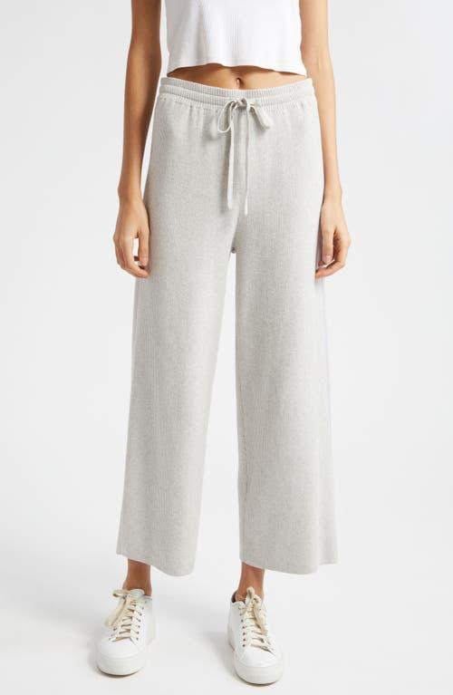 Cotton Cashmere Cropped Wide-Leg Pants Product Image