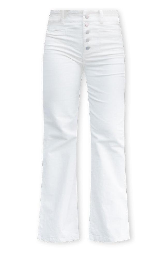 I Can't Forget Cream Button Fly Corduroy Pants Cream Product Image