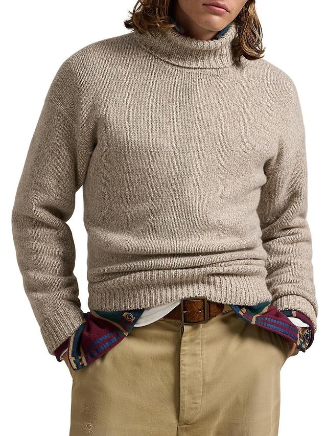 Mens Heavyweight Wool-Blend Knit Turtleneck Sweater Product Image