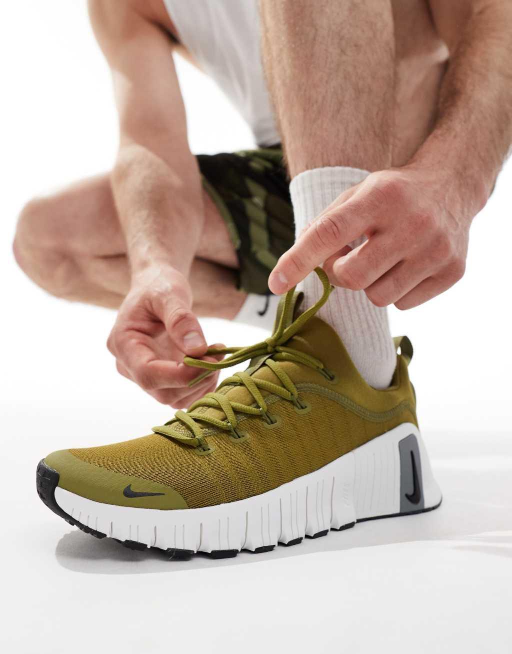 Nike Training Free Metcon 6 sneakers in khaki Product Image