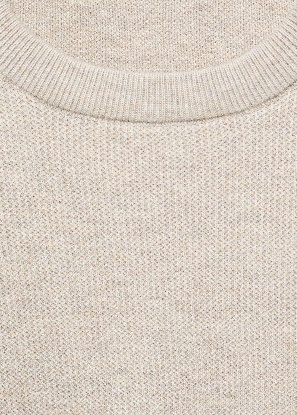 MANGO MAN - Structured cotton sweater beigeMen Product Image