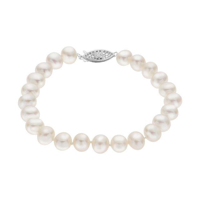 PearLustre by Imperial 7-7.5 mm Freshwater Cultured Pearl Bracelet - 7 in., Womens White Product Image