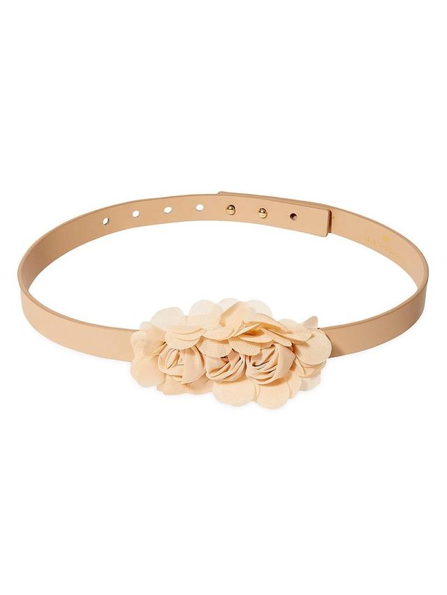 Womens Petunia Flower Faux Leather Waist Belt Product Image