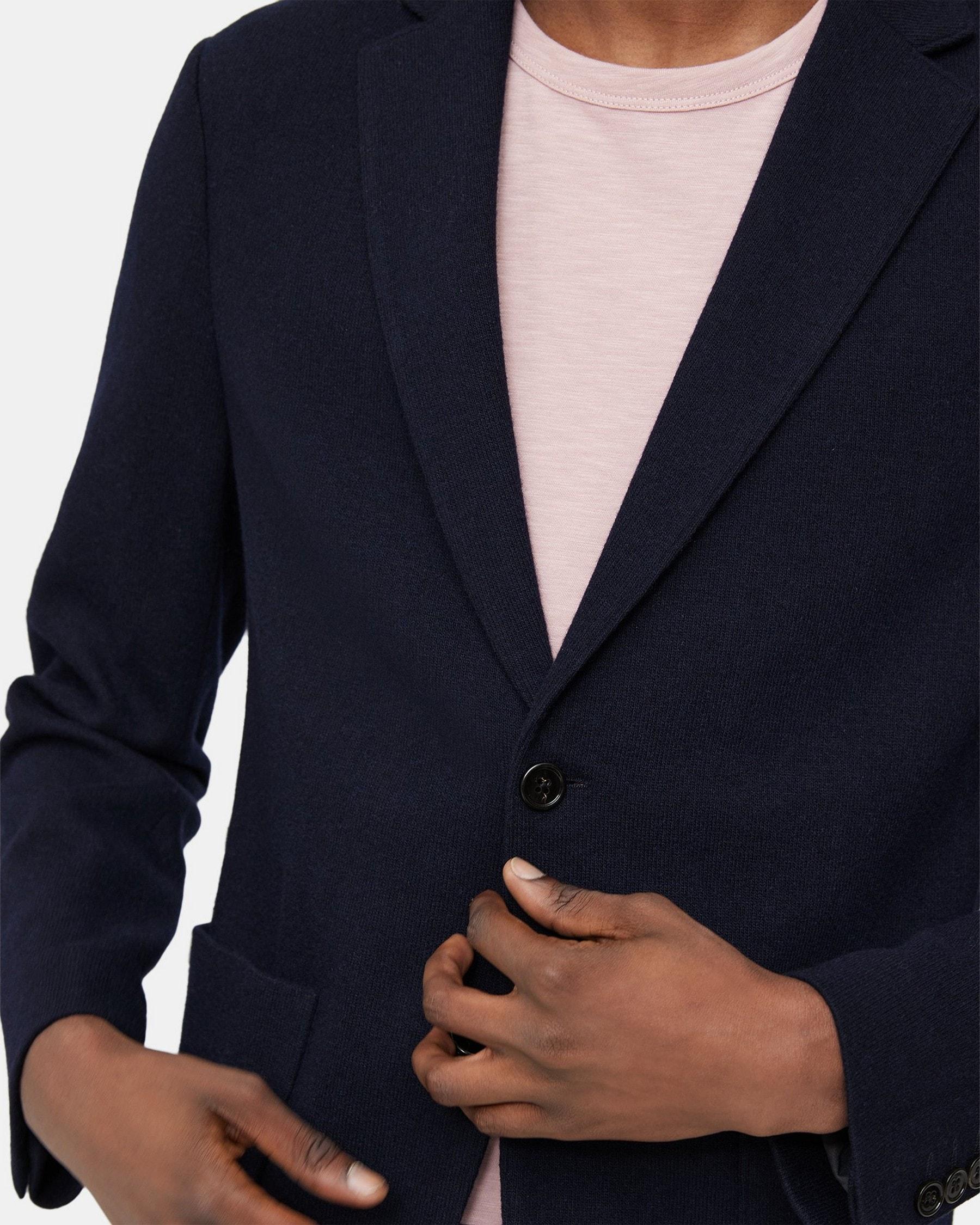 Unstructured Blazer in Double Wool Jersey Product Image