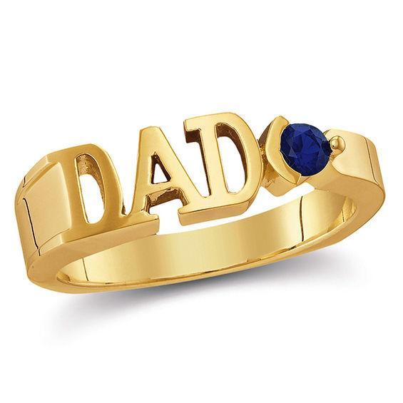 Men's Birthstone "Dad" Ring (1 Stone) Product Image